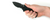 Zero Tolerance 0350ST assisted opening folding knife with flipper tab - open - shown in hand.  Black coated 3.25" S30V stainless steel partially serrated edge blade.  Black G-10 handle.  Model 0350ST.
For reference only.