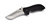 Emerson Knives Mini Commander SF folding knife with thumb disk and Emerson Wave opener - shown open presentation side.  Satin 154CM stainless steel plain edge blade.  Black G-10 handle.  Model M-COM-SF.