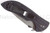 Emerson Knives Mini Commander SF folding knife with thumb disk and Emerson Wave opener - shown closed pocket clip side.  Satin 154CM stainless steel plain edge blade.  Black G-10 handle.  Model M-COM-SF.