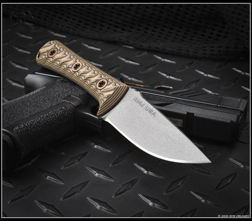 超激レア美品 AIDENTIFY × ROUGH AND RUGGED 1mm RMJ Tactical Utsidihi | Hyena Brown | National Knives, LLC