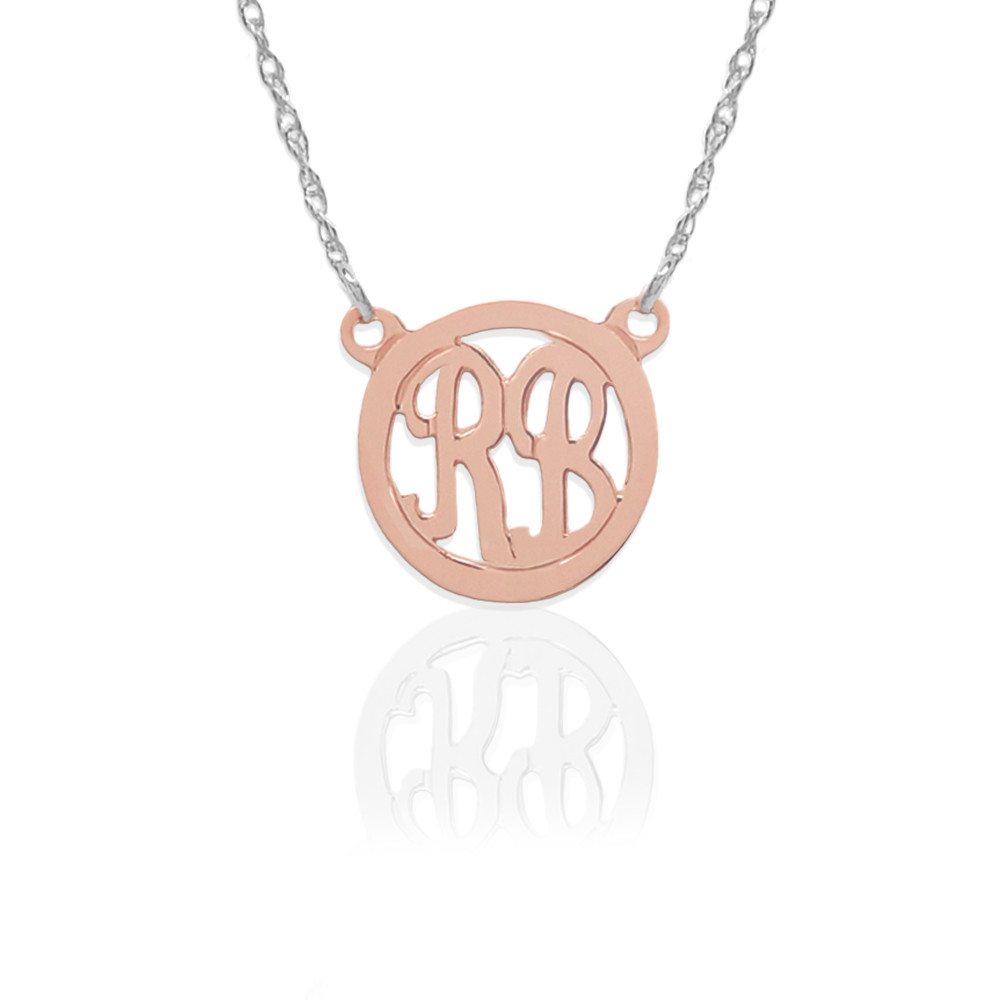 14KT Rose Gold Diamond Initial Necklace - Necklaces - Shop by Style (ships  in 4-6 weeks) - SHOP