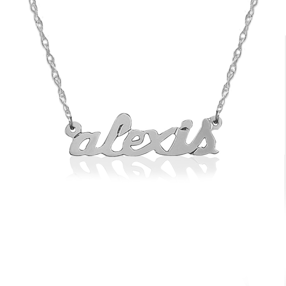 Gold Petite Lowercase Nameplate Necklace - Jane Basch Designs