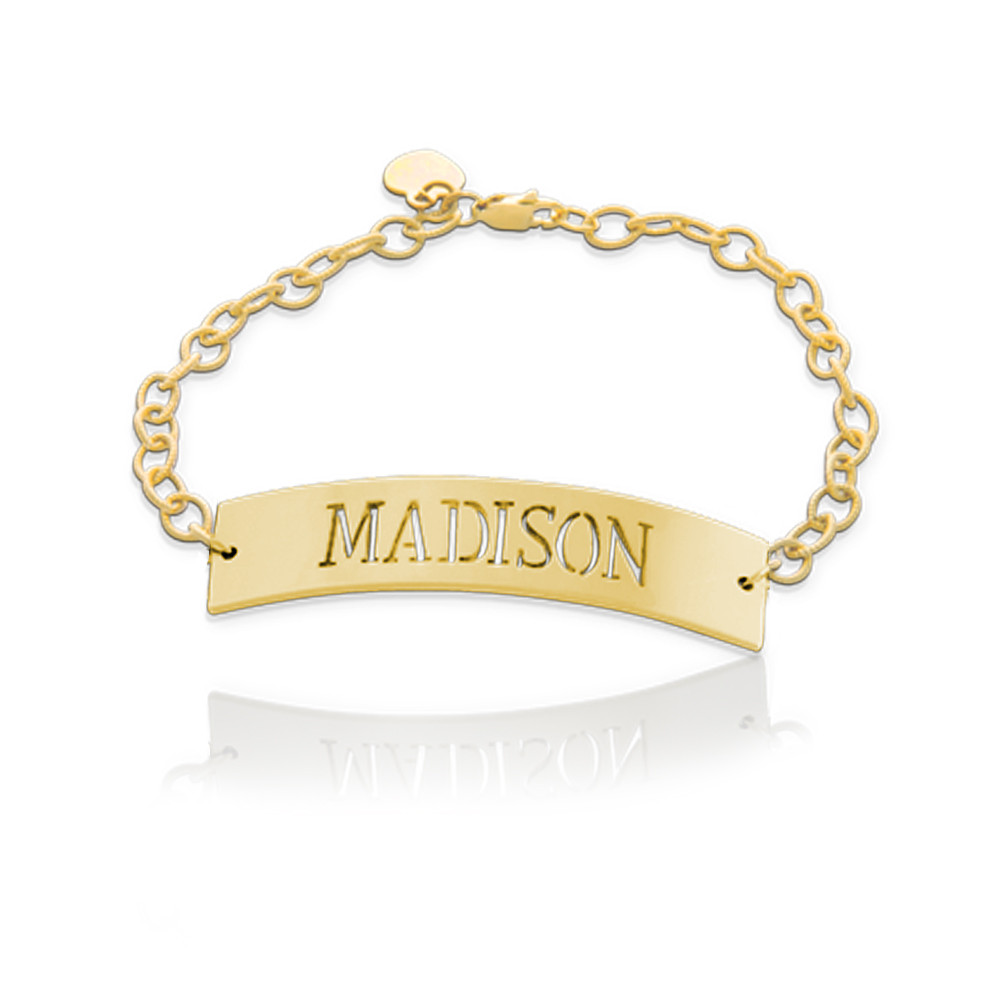 gold bracelets nameplate