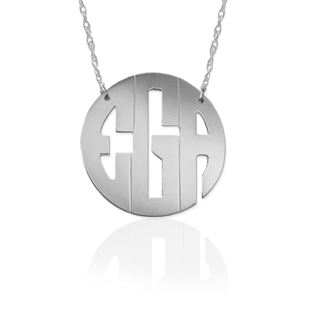 Gold Mini Block Monogram Necklace – Be Monogrammed