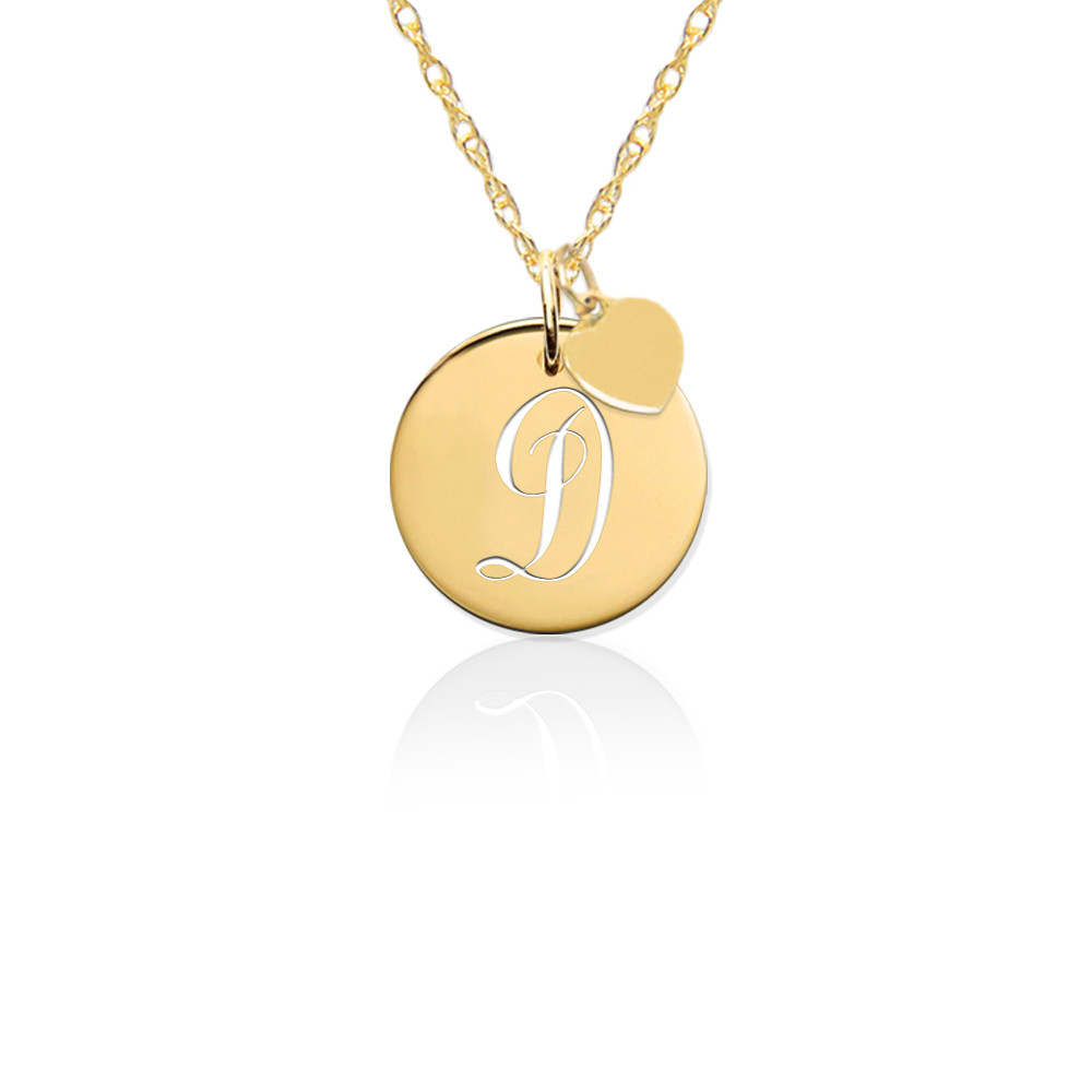 Gold Tone Initial Necklace  Whimsical Initial Charms – lark & juniper