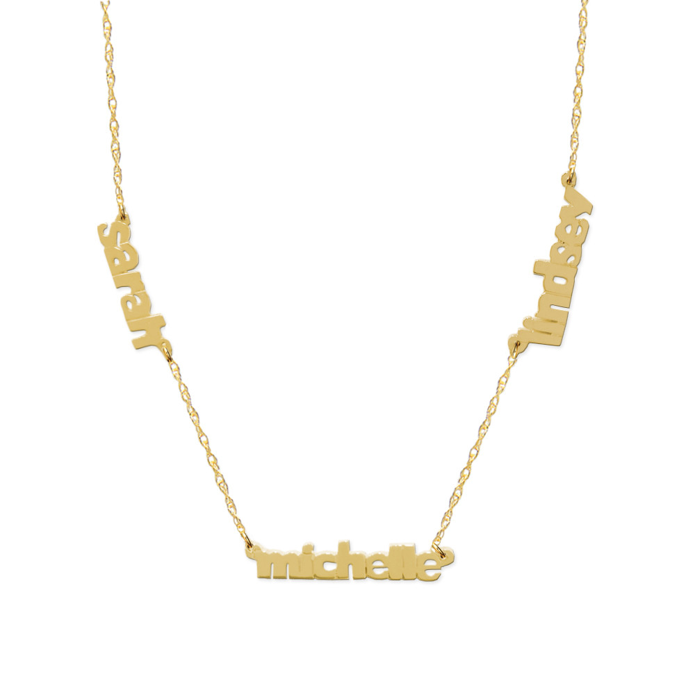 Triple Nameplate Necklace - Jane Basch 