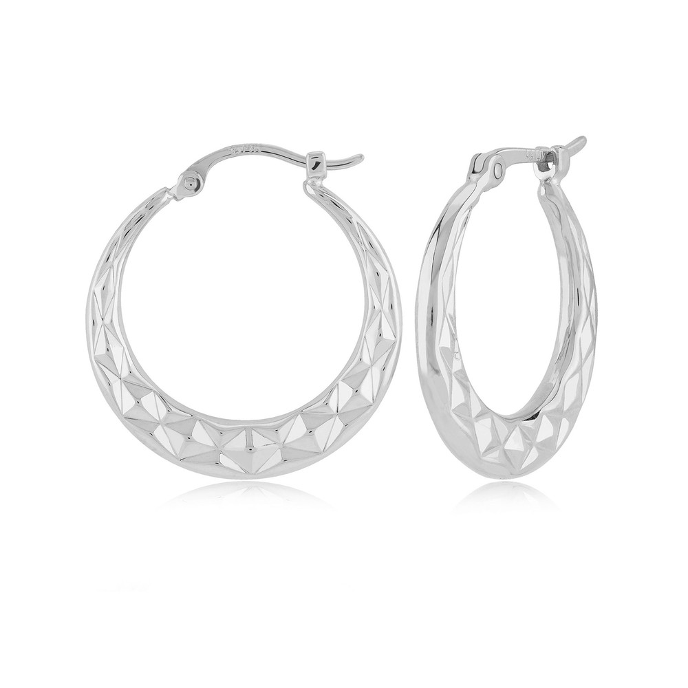 Diamond-Cut Mini Gold Hoop Earrings