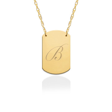 Engraved Gold Mini Dog Tag 