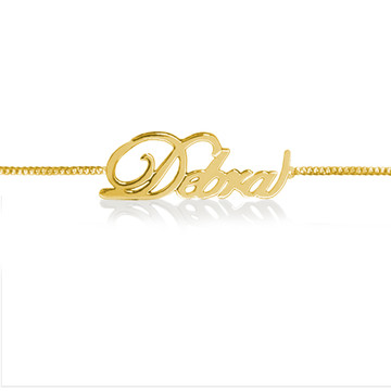 JBD348 Fancy Script Name Bracelet