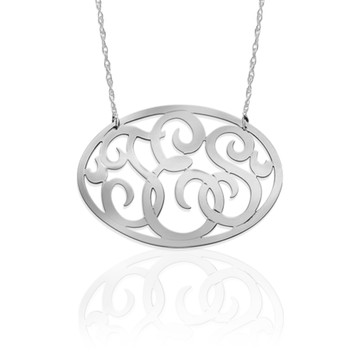 Oval Monogram Necklace