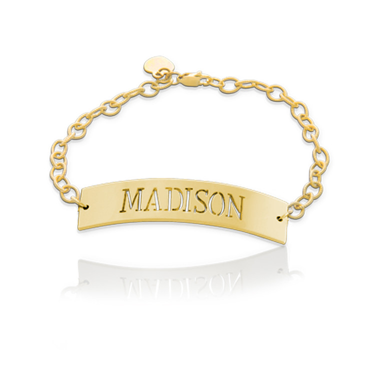 Pierced ID Nameplate Bracelet