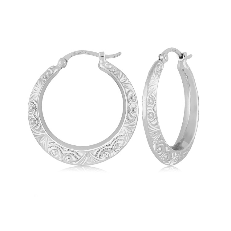 Small Swirl Hoop Earrings