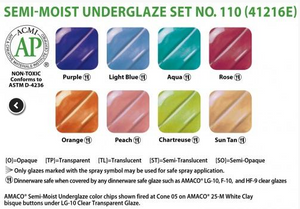 Semi-Moist Underglaze Set 109 - Bray Clay