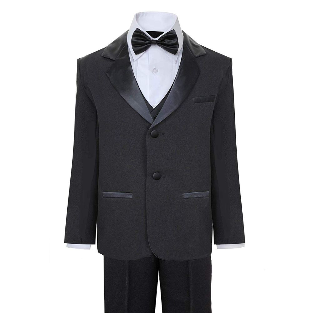 Boys White James Bond Tuxedo Suit main image 1