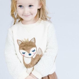 Ivory Fox Crew Neck Sweater