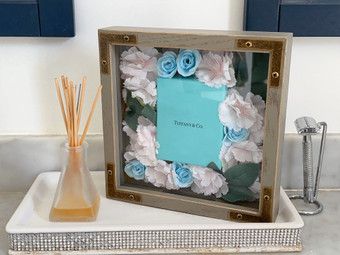 Repurposed Luxury Jewelry Box Pouch Frame Display