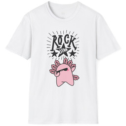 Axolotl Rock Star Cotton Graphic T-Shirt