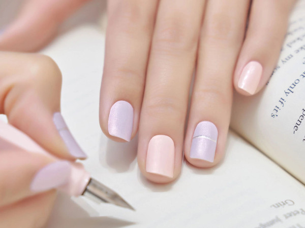 Lavender Metallic Gel Nail Art Stickers