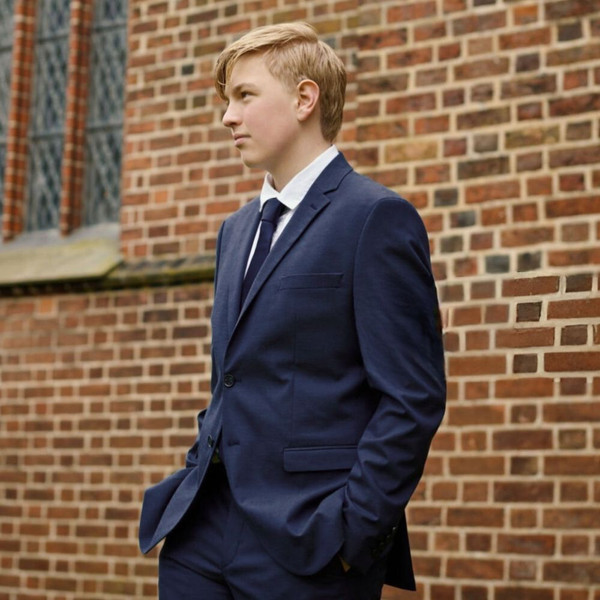 Taller Boy Regular Fit 5-Piece Suit, Navy Taller Boy Regular Fit 5-Piece Suit, Navy