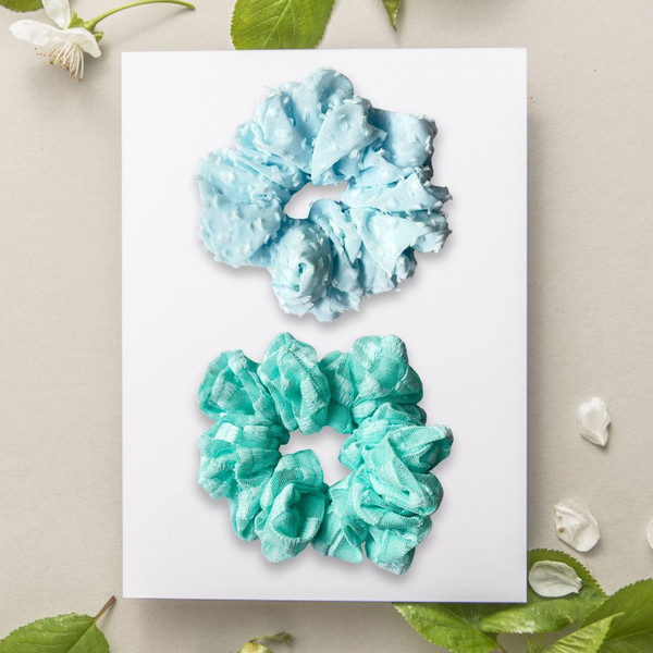 Whimsical Blue Scrunchie