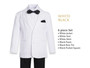 5-Piece James Bond Tuxedo Satin Lapel Black Ivory White