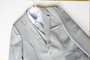 Baptism Toddler to Teen 5-Piece Suit Regular Fit for Taller Boy, Gray Khaki White