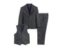 Slim Fit 7-piece Suit, Black Charcoal Gray Silver