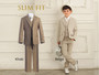 Slim Fit 7-piece Suit, Khaki Beige