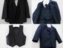 5-Piece Regular Fit Suit, Black Gray Navy