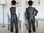 Slim 5-piece Wool Blended Gray Shine Suit