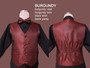 4-piece Sparkle Vest Set, Burgundy Gold Indigo Rose-Gold Silver