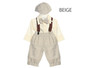 5-piece Natural Linen Newsboy Set, Gray Beige Brown White Ivory