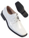 Faux Leather Lace-Up Shoes, Black White