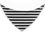 3x Bandana Bibs, Star Striped Black White