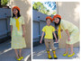 1960s Authentic Yellow Striped Mod Dress M