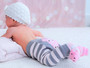 Baby Cotton Plush Rattle Socks, Pig