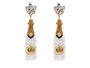 Beaded Champagne Bottle Earrings