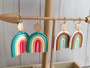 Boho Soft Clay Rainbow Earrings