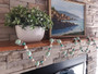 6ft Aqua Felt Pom Pom Wood Beads Garland