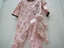 2 piece Pink Footed Pajamas with Cute Plush