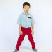 Bright Color Active Cotton Jeans, Boy Size 2,3