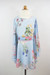 Kimono Flowers Sky Blue Chiffon Dress