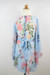 Kimono Flowers Sky Blue Chiffon Dress