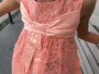 Lace Empire Waist Dress, Blush Peach, White