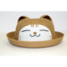 Kitty Straw Bowler Hat, Brown Pink