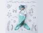 Cotton Knotted Gown Pajamas, Mermaid 0-9 months