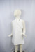 Drop Shoulder White Draped Dress 1-14