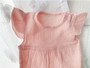 Infant Toddler Organic Cotton Muslin Flutter Sleeves Onesie