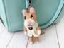 Felted Wool Animal Keychain Ornament