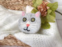 Felted Wool Cat Kitty Face Coaster